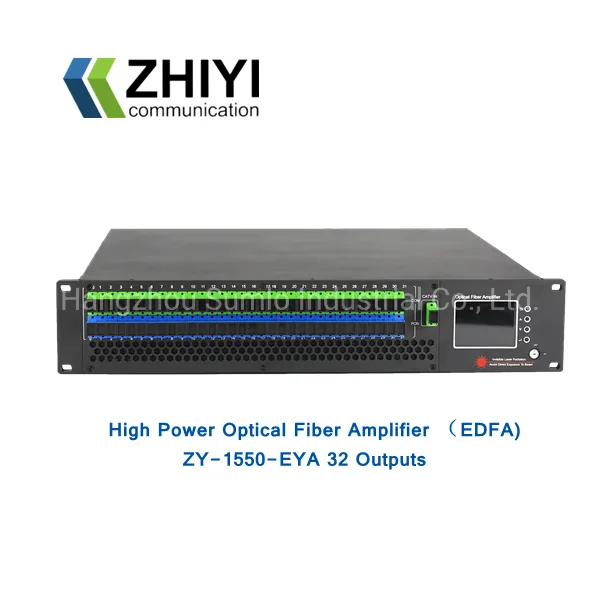 1550nm 16 Ports of Optical Output with High Power, Optical Fiber Amplifier EDFA, Max up to 256 Outputs, Bandwidth 1535~1565nm, Dual Power Supply Optional