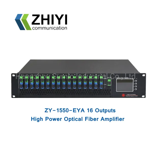 1550nm 16 Ports of Optical Output with High Power, Optical Fiber Amplifier EDFA, Max up to 256 Outputs, Bandwidth 1535~1565nm, Dual Power Supply Optional