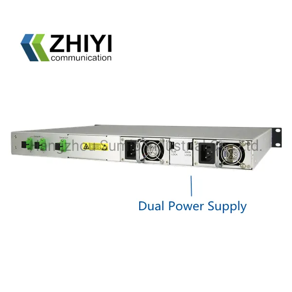 1550nm 16 Ports of Optical Output with High Power, Optical Fiber Amplifier EDFA, Max up to 256 Outputs, Bandwidth 1535~1565nm, Dual Power Supply Optional