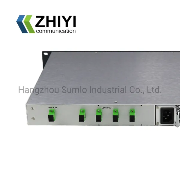 1550nm 16 Ports of Optical Output with High Power, Optical Fiber Amplifier EDFA, Max up to 256 Outputs, Bandwidth 1535~1565nm, Dual Power Supply Optional