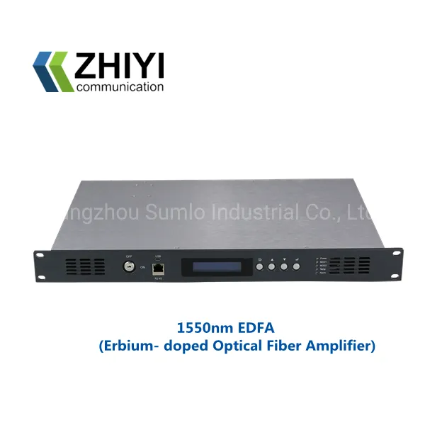 1550nm 16 Ports of Optical Output with High Power, Optical Fiber Amplifier EDFA, Max up to 256 Outputs, Bandwidth 1535~1565nm, Dual Power Supply Optional