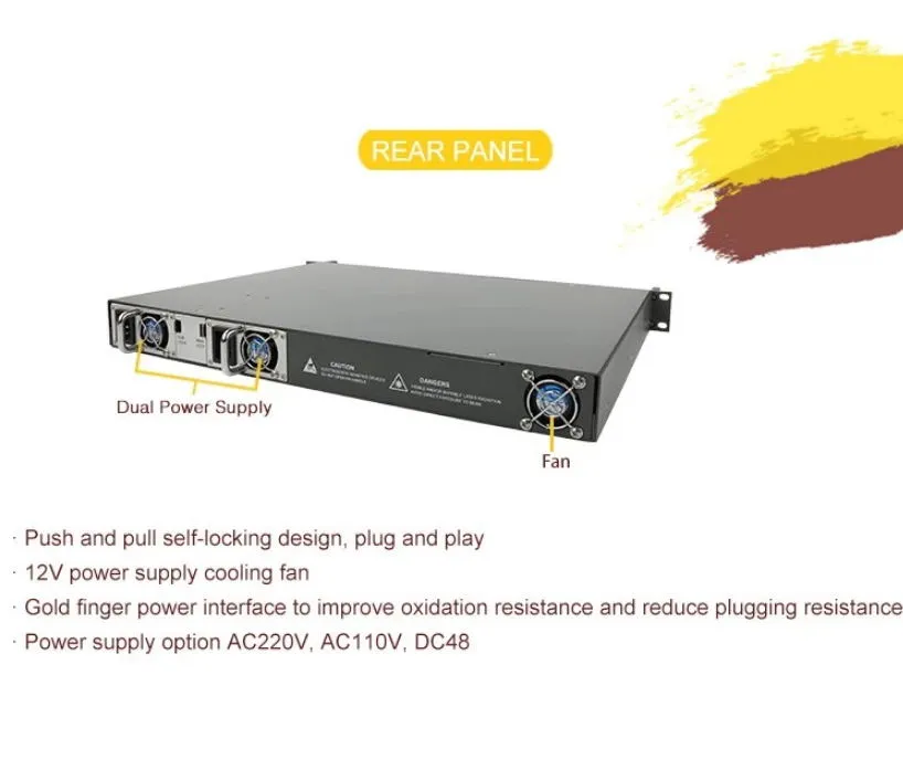 1550nm High Power Wdm 16 Port *23dBm 32dBm EDFA for CATV/Hfc/Pon