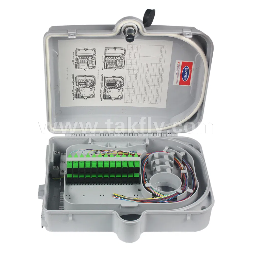 24 Cores FTTH Optical Fiber Termination Box with Sc-APC Pigtail