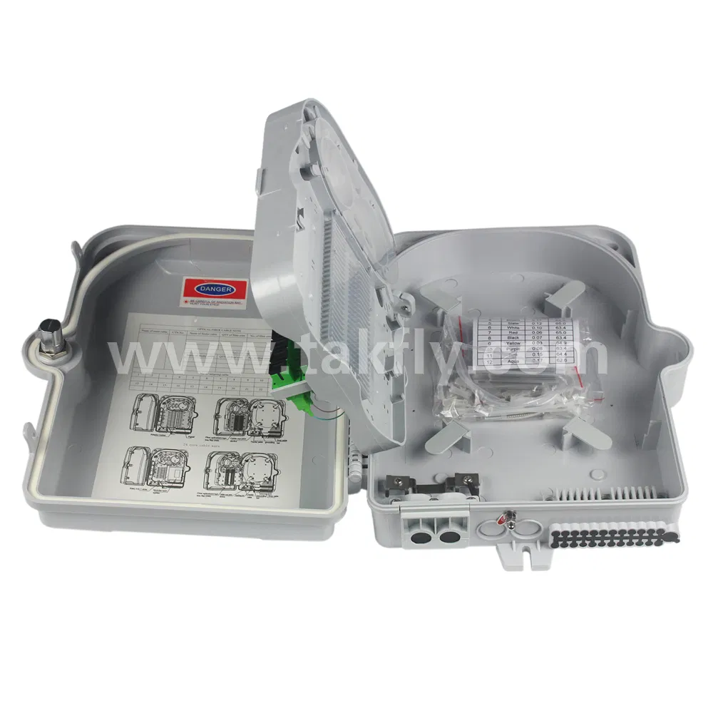 24 Cores FTTH Optical Fiber Termination Box with Sc-APC Pigtail