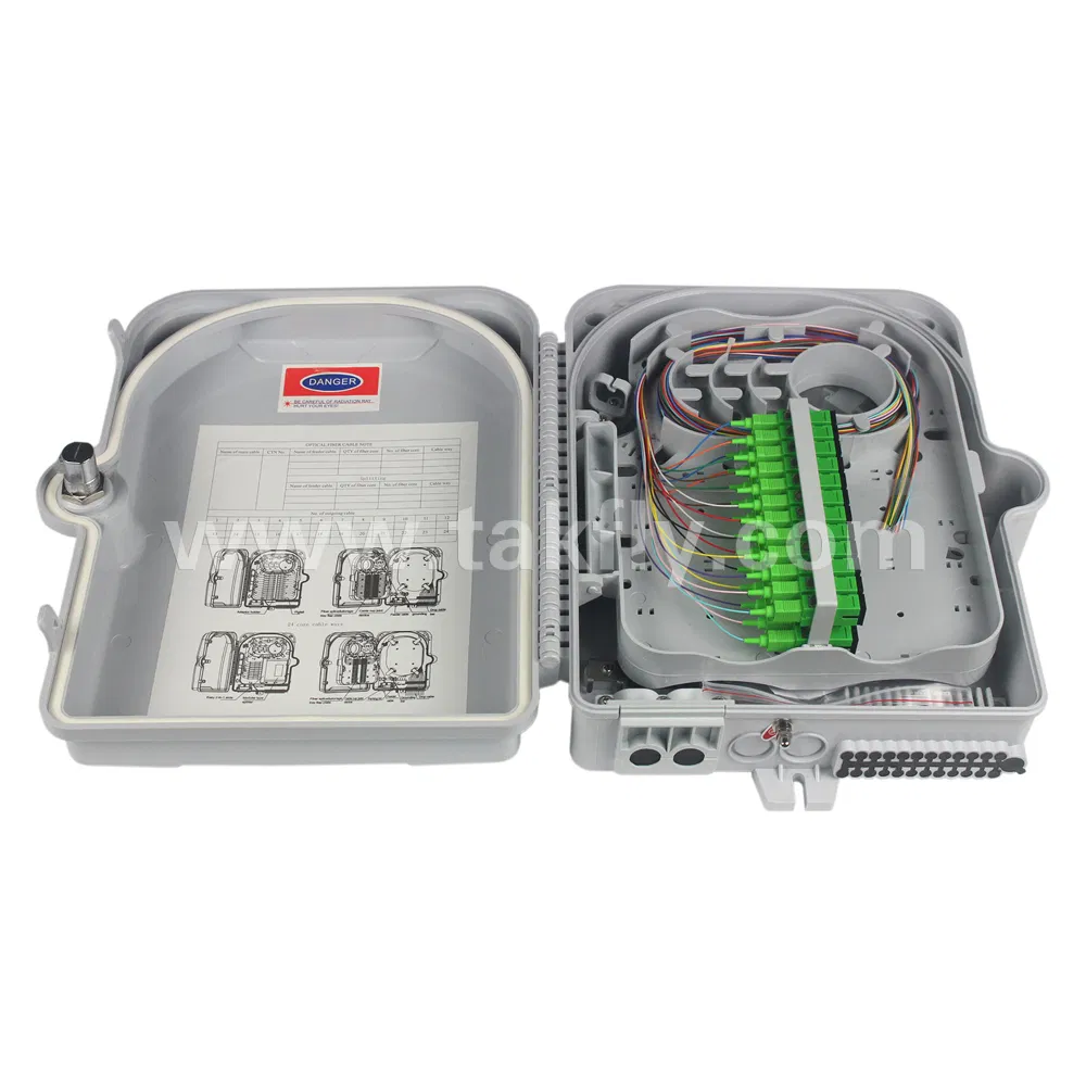 24 Cores FTTH Optical Fiber Termination Box with Sc-APC Pigtail