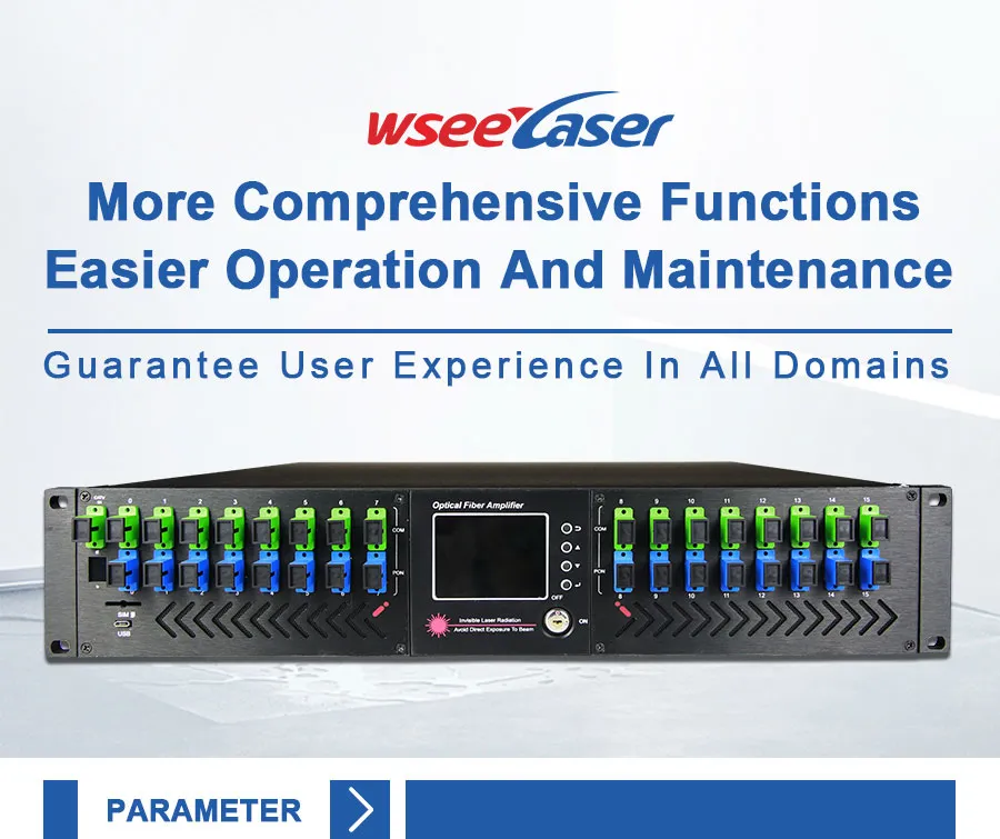 Dual Power Supplu with Dual Input 2u Rack 16-128 Ports High Power EDFA