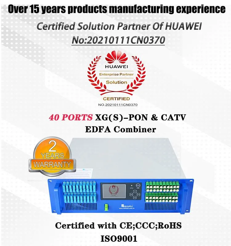 FTTH 10g Downstream and Upstream Xgs-Pon 1270/1577&1310/1490&1550nm EDFA Combiner