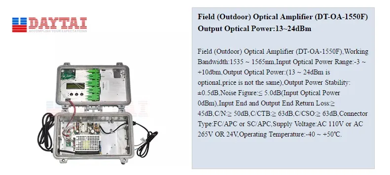 Outdoor EDFA Outdoor Optical Amplifier Fiber Optic Amplifier
